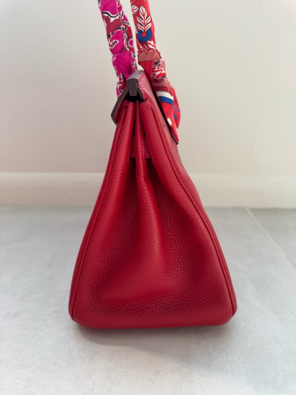 Hermès Red Birkin 30, Clemence - Picture 13 of 16